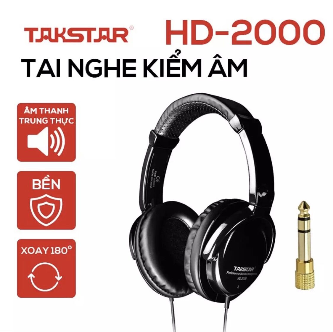 Tai kiểm âm chuyên nghiệp hd2000-chính hãng bh 12 tháng