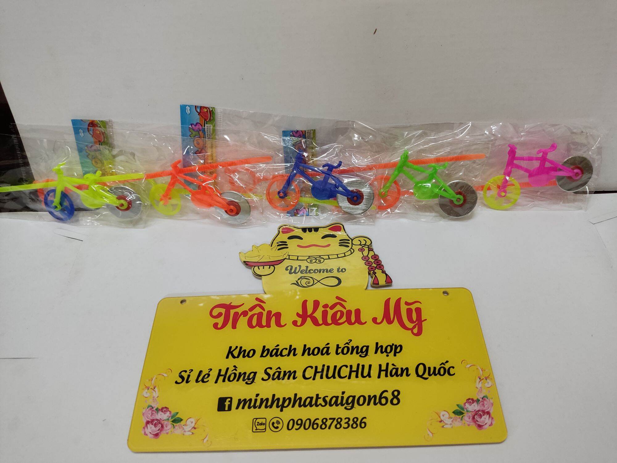 Xe đạp kéo vuốt đồ chơi tuổi thơ 8x 9x