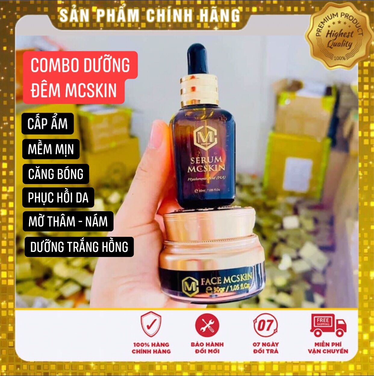 COMBO DƯỠNG TRẮNG CĂNG BÓNG FACE BAN ĐÊM 🔥tặng Mask