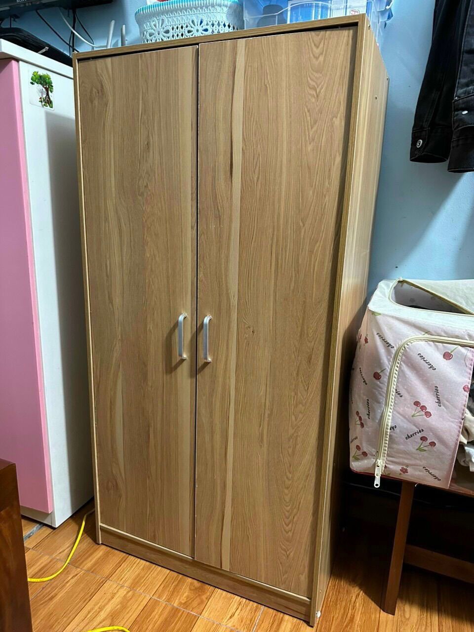 Ship hoả tốc Tp.HCM - Tủ Gỗ Lắp Ghép 2 Cánh Lớn (120x60x40cm)