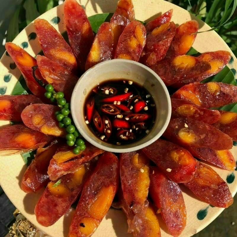 1Kg lạp xưởng tôm trứng muối loại 1