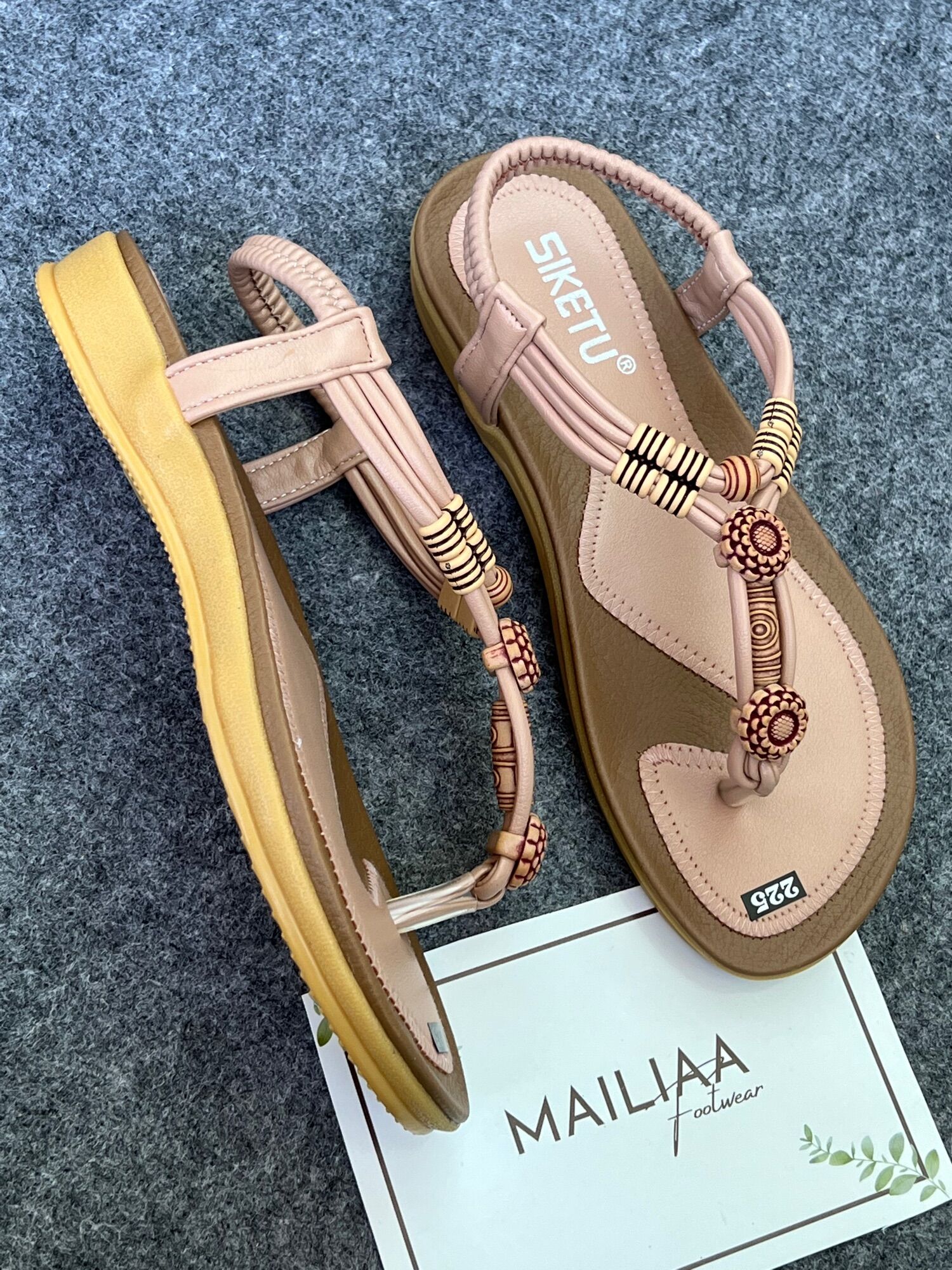 Sandal xỏ ngón MAILIAA quai thổ cẩm