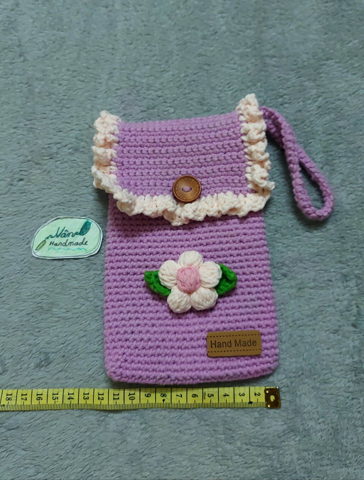 túi đựng điện thoại bằng len handmade