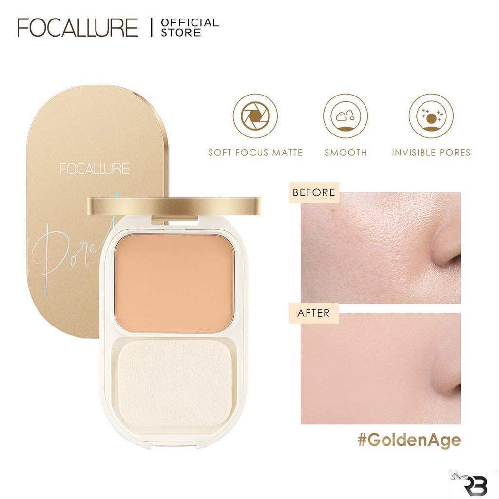 Phấn phủ Focallure Golden lâu trôi không thấy lỗ chân lông mềm mại và nhẹ 10g