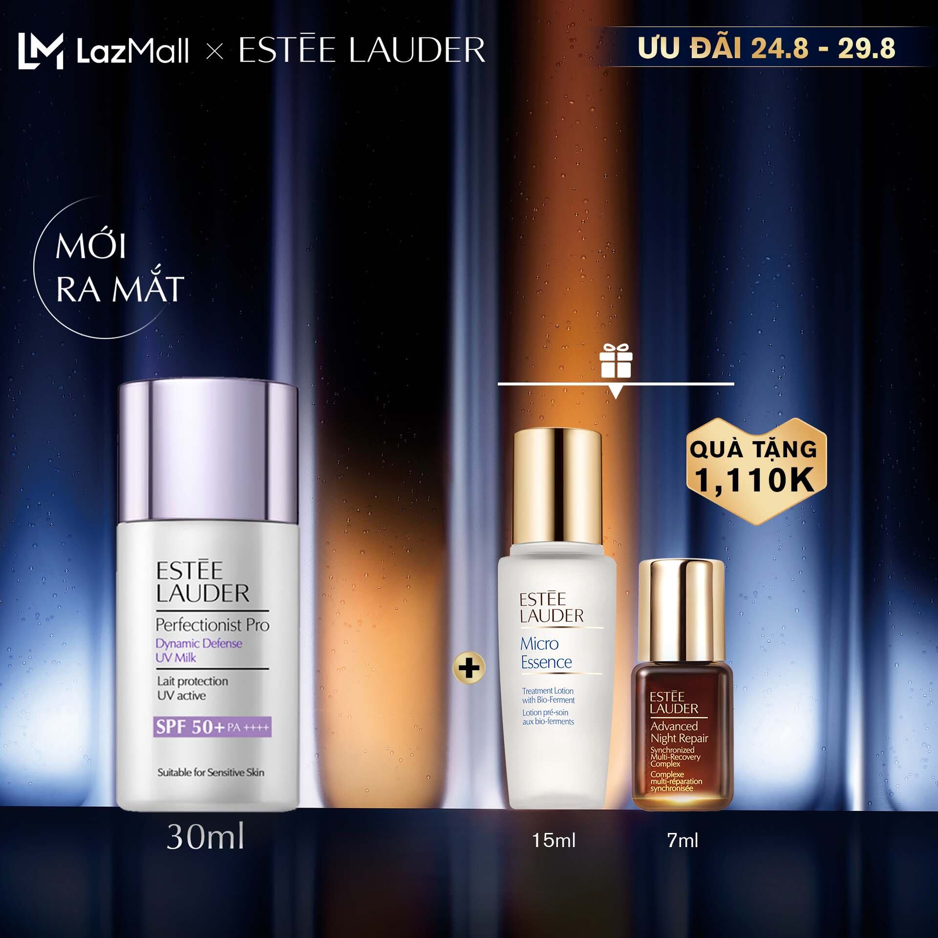 Kem chống nắng dạng sữa Estée Lauder Perfectionist Pro Dynamic Defense UV Milk SPF 50+/PA++++ với hợp chất chống oxy hóa 30ml  • Kem chống nắng chống tia UV dành cho da nhạy cảm