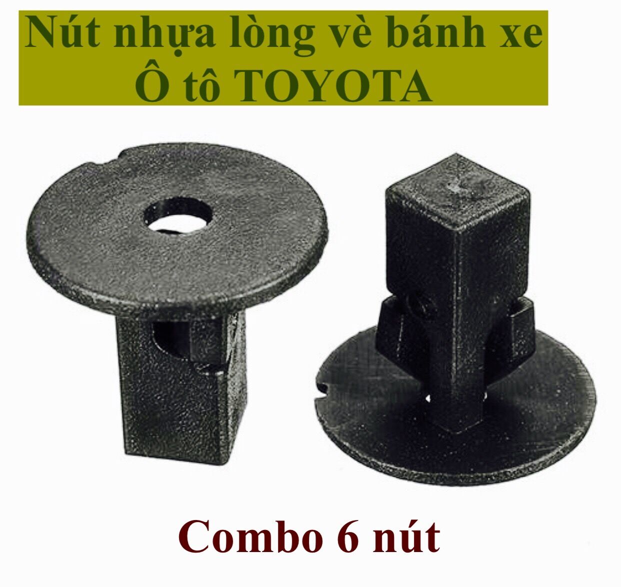 Nút nhựa lòng vè ô tô toyota- combo 8 nút