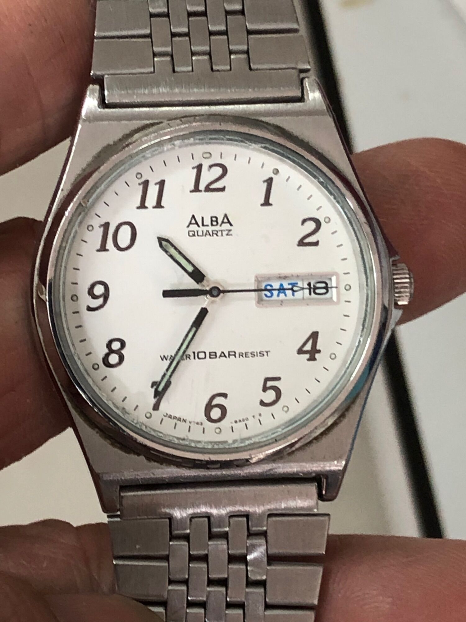 Đồng hồ nam hiệu alba, si Nhật. Size tay 34mm