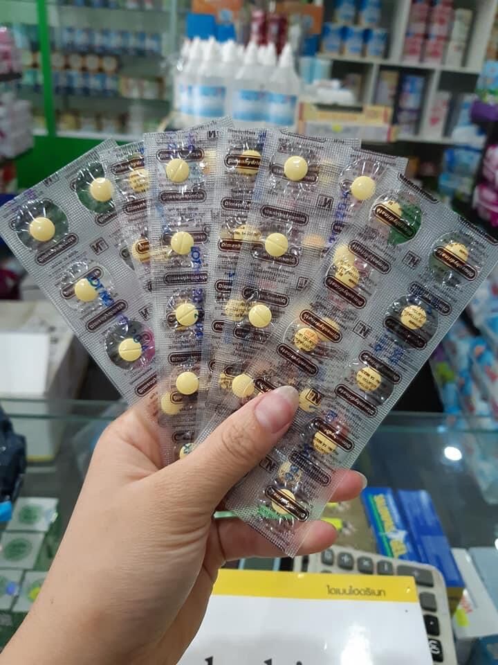 Say xe Thái vỉ 10 viên ( CHÍNH HÃNG )