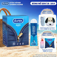 Combo Durex Jeans hộp 30 bao và Gel bôi trơn Durex Play Classic chai 50ml