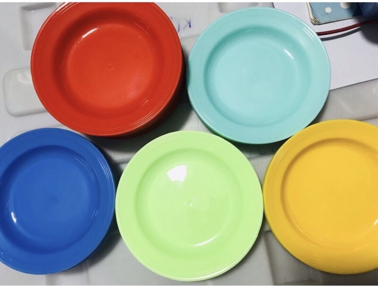 Combo sỉ- 100 cái dĩa nhựa nhiều màu nhựa dẻo