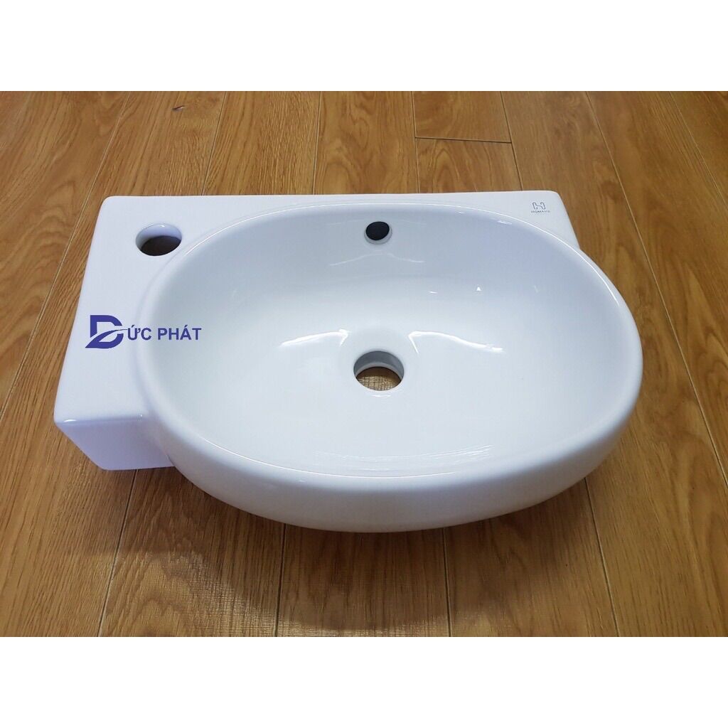 Chậu lavabo rửa mặt mini, chậu lavabo góc treo tường , mẫu lệch trái hoặc lệch phải