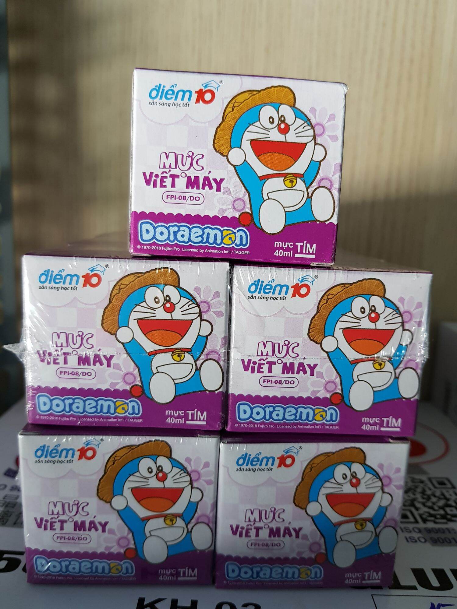 Mực viết máy thiên long doraemon màu tím fpi-08 40ml
