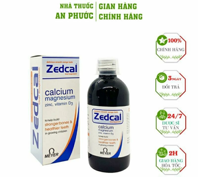 Zedcal Bổ Sung Calci Vitamin D3 Chai 100ml