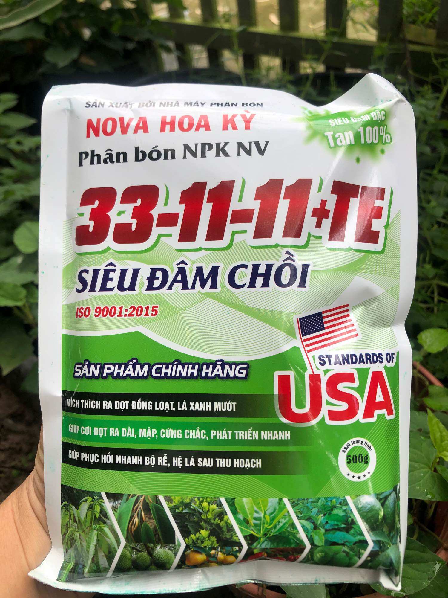 Phân bón lá 33/11/11 + te hoa kỳ 500gr