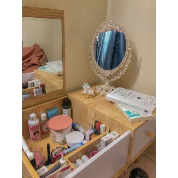 Bàn Trang Điểm Ngồi Bệt, Bàn Phấn Có Gương Gỗ MDF