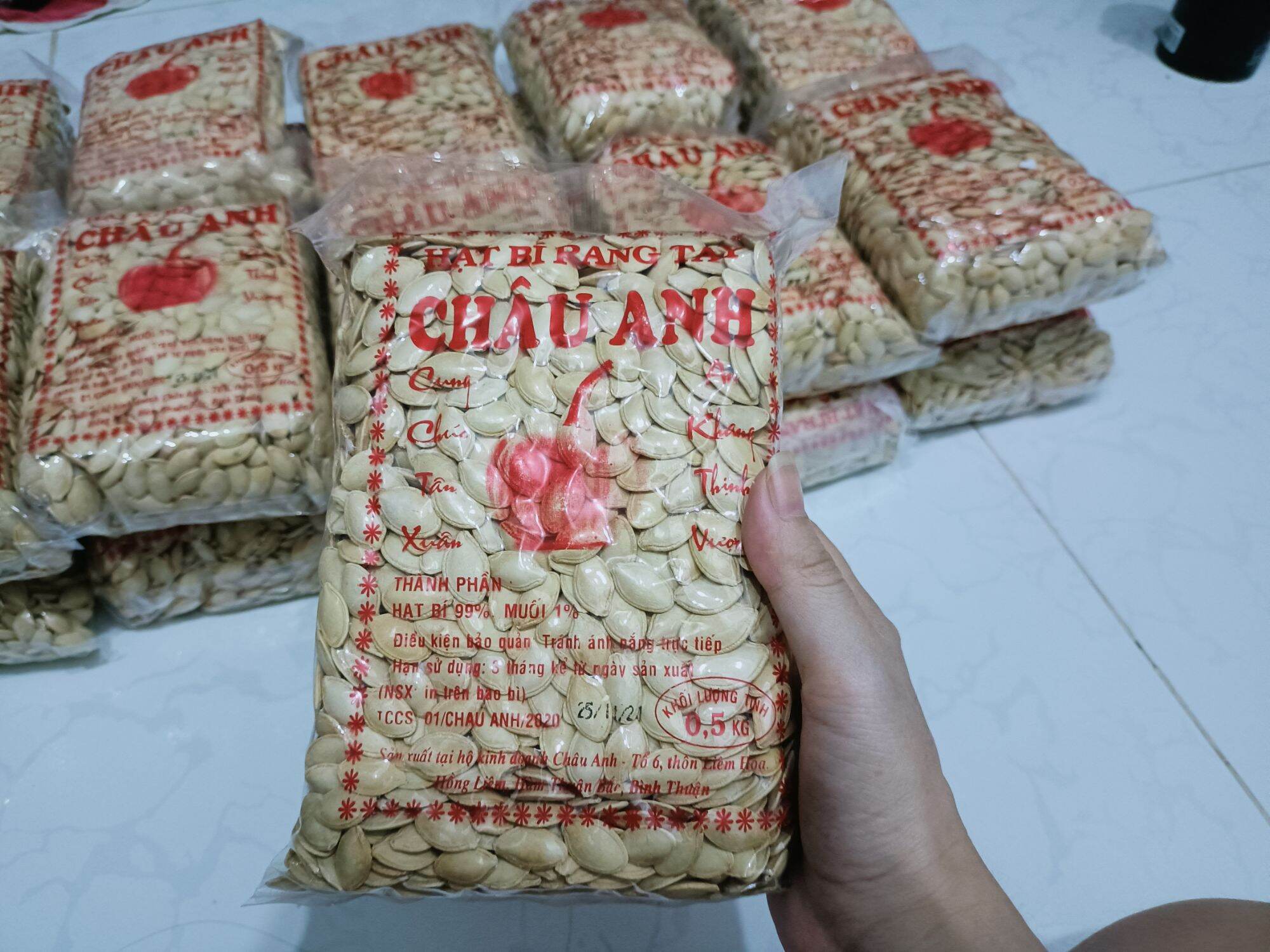Hạt bí rang tay 1kg