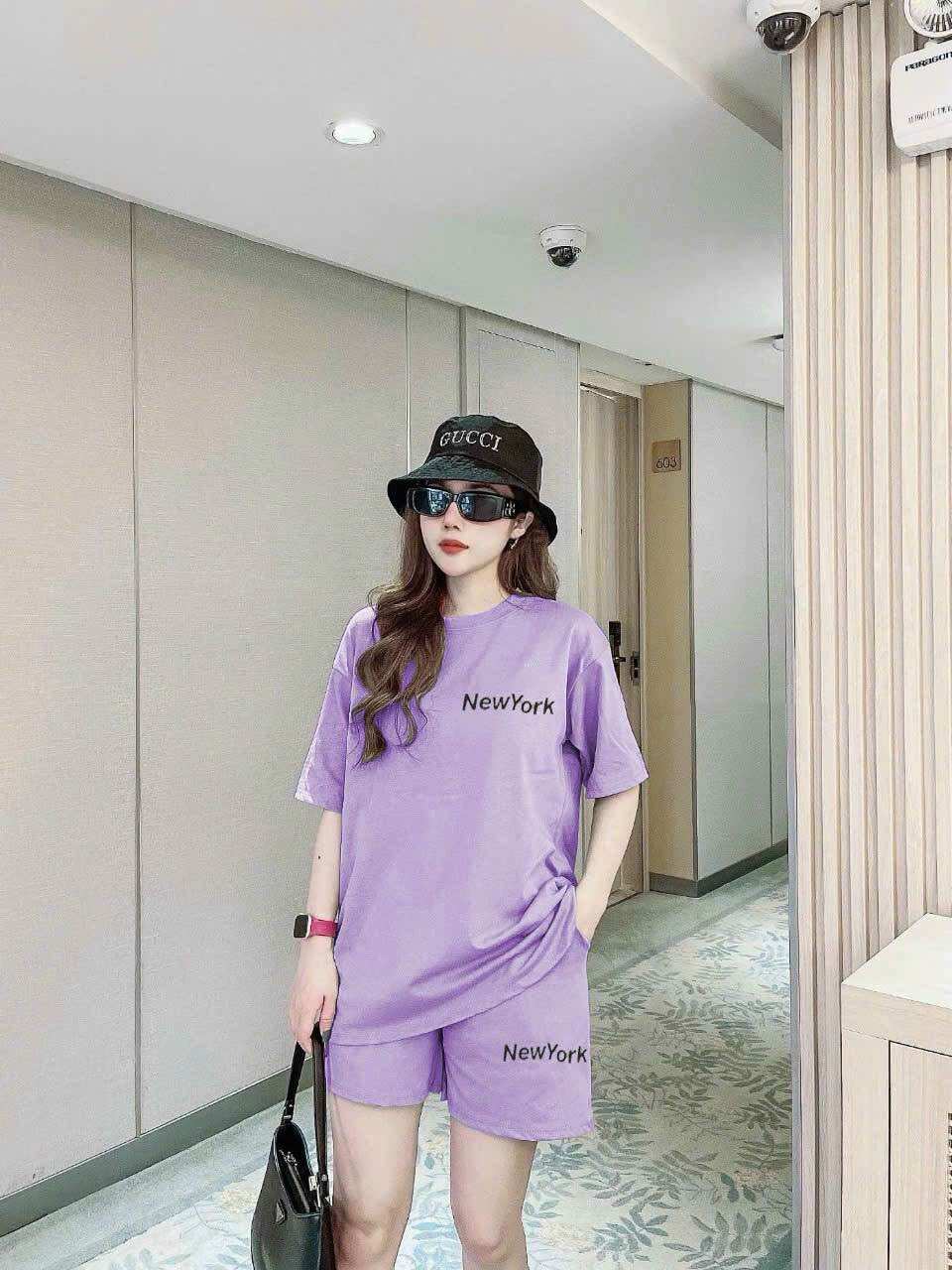 SÉT SHORT COTTON THÊU LO GO CAO CẤP