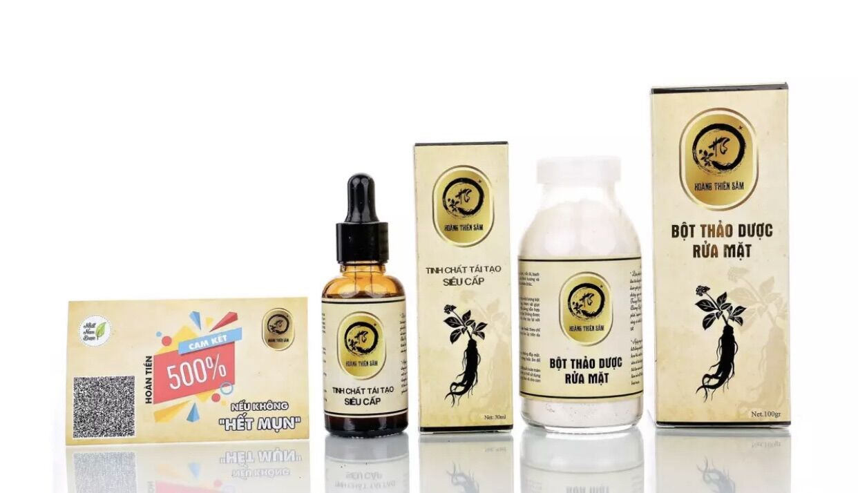 Combo tái tạo hoàng thiên sâm - giải quyết tận gốc mụn, thâm, sẹo rỗ, nám, tàn nhang