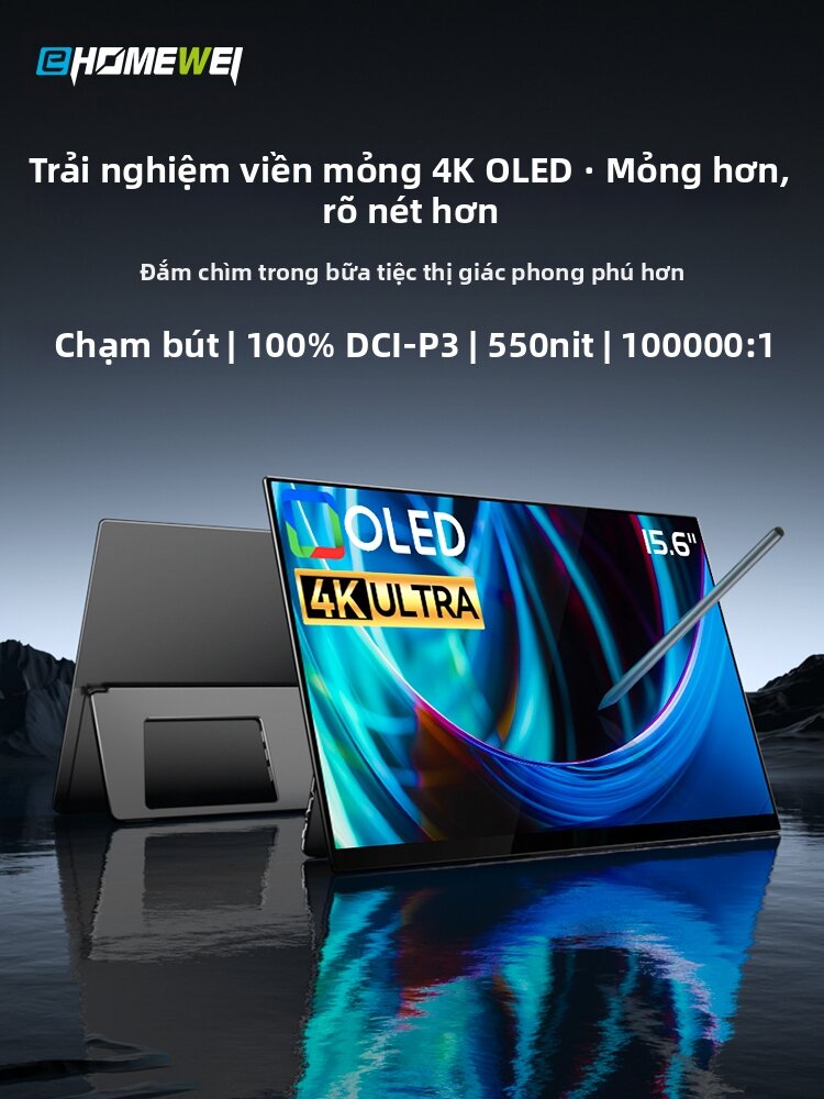EHOMEWEI | Portable Secondary Touchscreen OLED 4K Monitor Giá 5,977,000 Đồng*Miễn phí vận chuyển