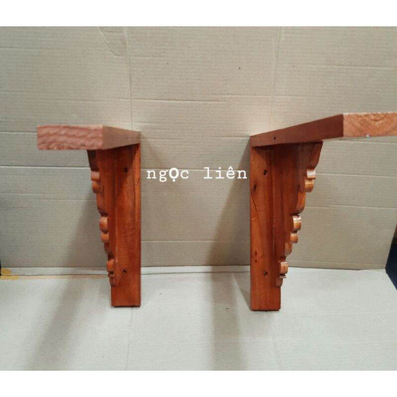 Ke gỗ xoan đào gắn bàn thờ treo tường trên 60cm
