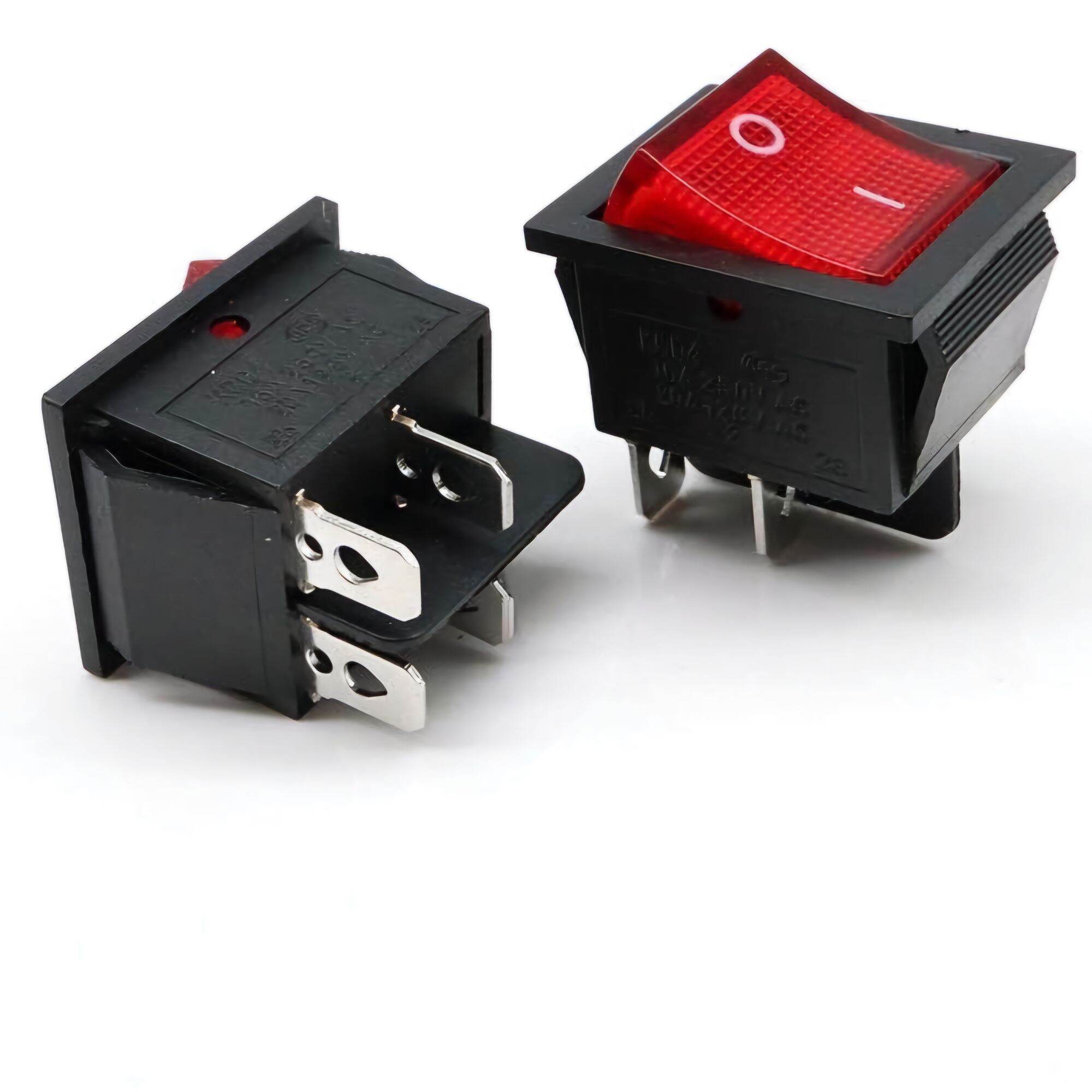 10 cái công tắc bập bênh- công tắc nguồn kcd4 16a 250v 4pin 33x25mm