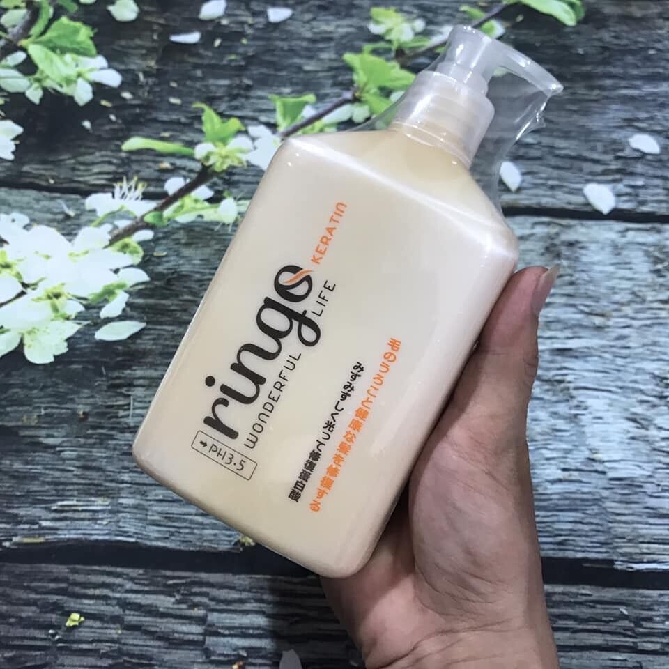 Siêu phẩm Phục hồi tóc hư tổn RINGO Keratin 550ml ( chính hãng )