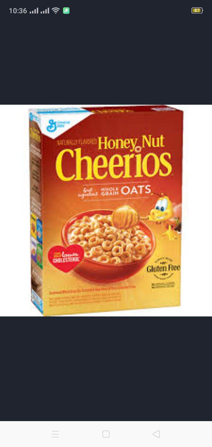 Bánh ngũ cốc Cheerios Whole Grain Oats 340 gram hương vị Mật ong