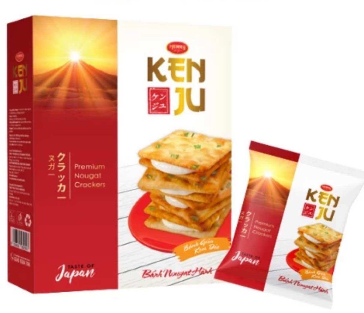 Bánh Quy Kem Dẻo Kẹnu Túi 12 bánh - Bánh Hành Nhân Phô Mai Richy 186g