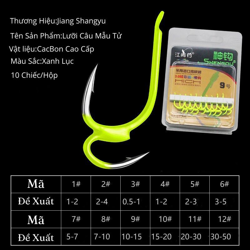 Lưỡi câu mẫu tử ,  ( 1 vỉ 10 lưỡi )