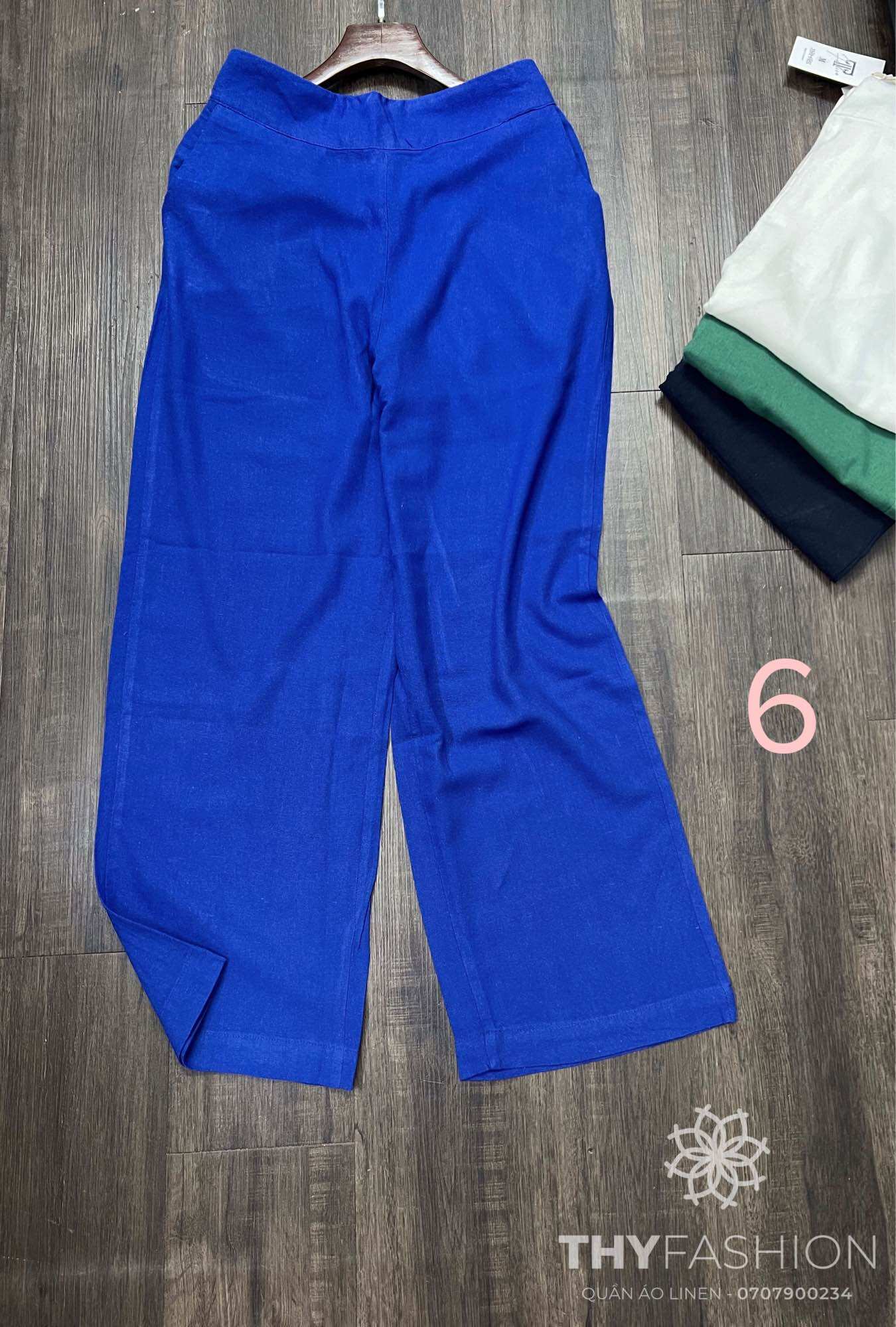 QUẦN LINEN SUÔNG DÀI (dây kéo hông, sau lưng thun)