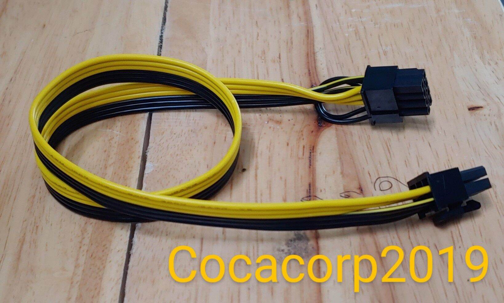 Cáp nguồn cho VGA 6 pin ra 6+2 pin dây awg18 dài 30 40 50 60cm