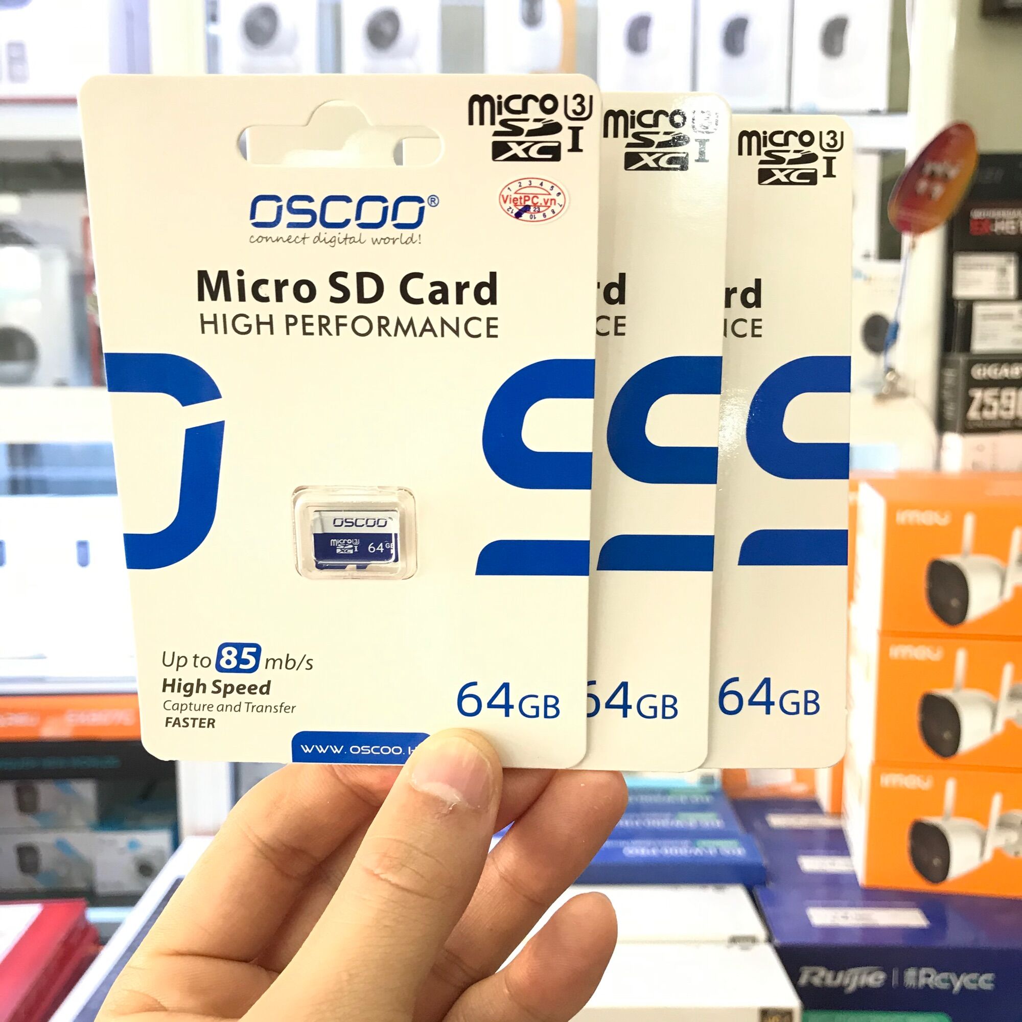 Thẻ nhớ microsd oscoo 64gb uhs-i u3 upto 85mb/s tốc độ cao, chính hãng