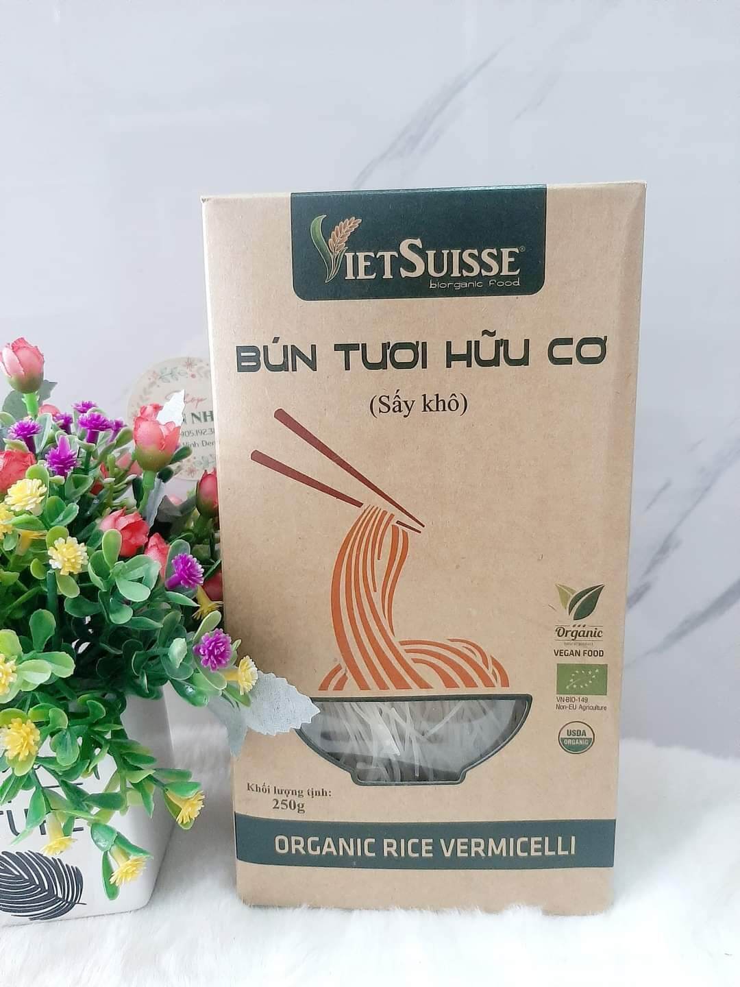 Bún tươi sấy khô hữu cơ