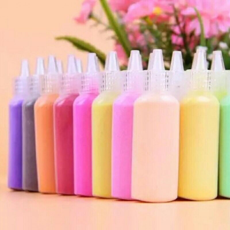 Cát màu . sét 12 lọ cát màu tô tranh cát trang trí tiểu cảnh