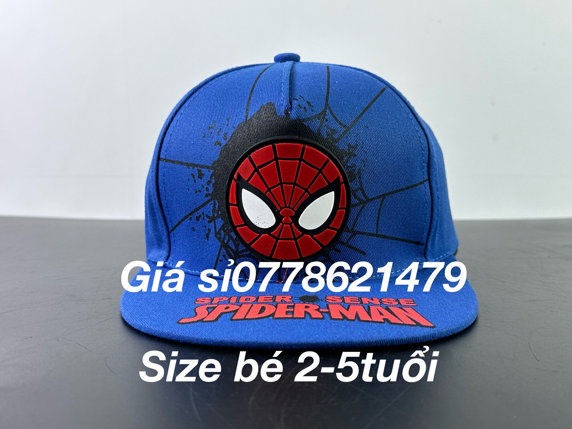 Nón kết SnapBack trẻ em 2 tuổi đến 5 tuổi - mũ hiphop trẻ em nhện mũ da