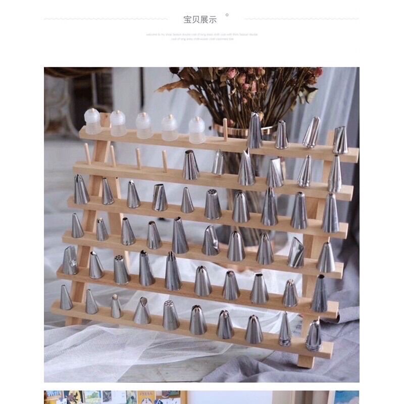Giá đụng đui bắt kem và dụng cụ làm bánh (60 trụ)