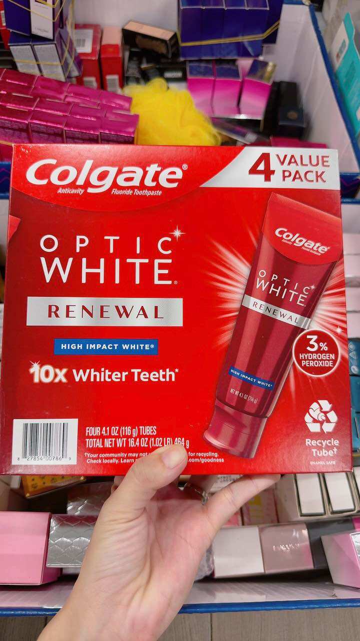 Kem đánh răng Colgate Optic White Renewal 10X White Teeth 116g của Mỹ.