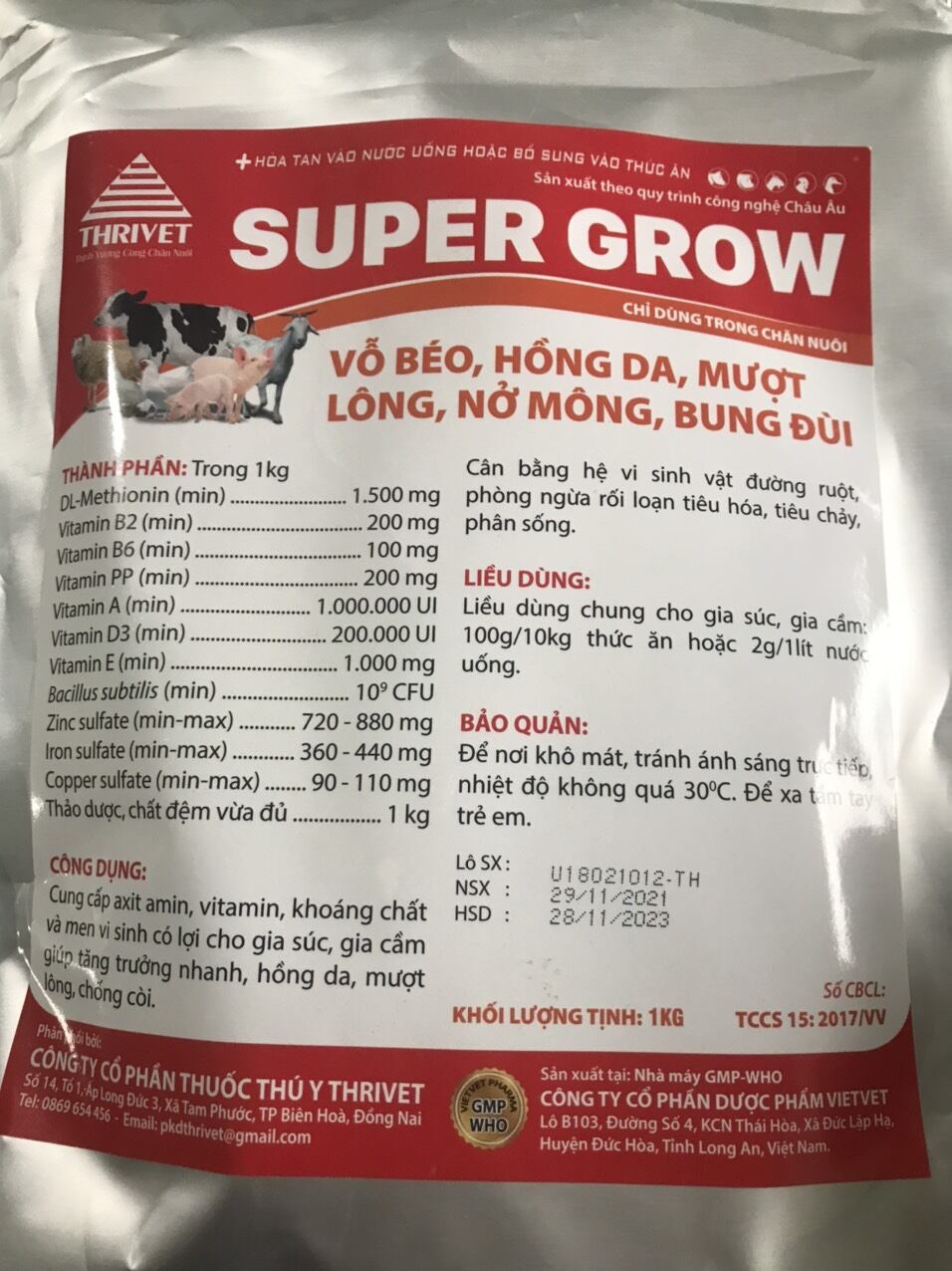 Vỗ Béo Gia Súc Gia Cầm Cao Cấp