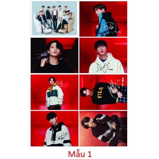 Sét card 8 tấm ảnh BTS khổ A6