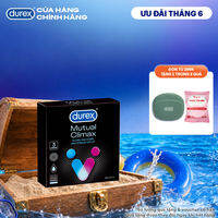 [SẢN PHẨM MỚI] Bao cao su Durex Mutual Climax kéo dài thời gian và gân gai, size 52.5 mm, hộp 3 bao