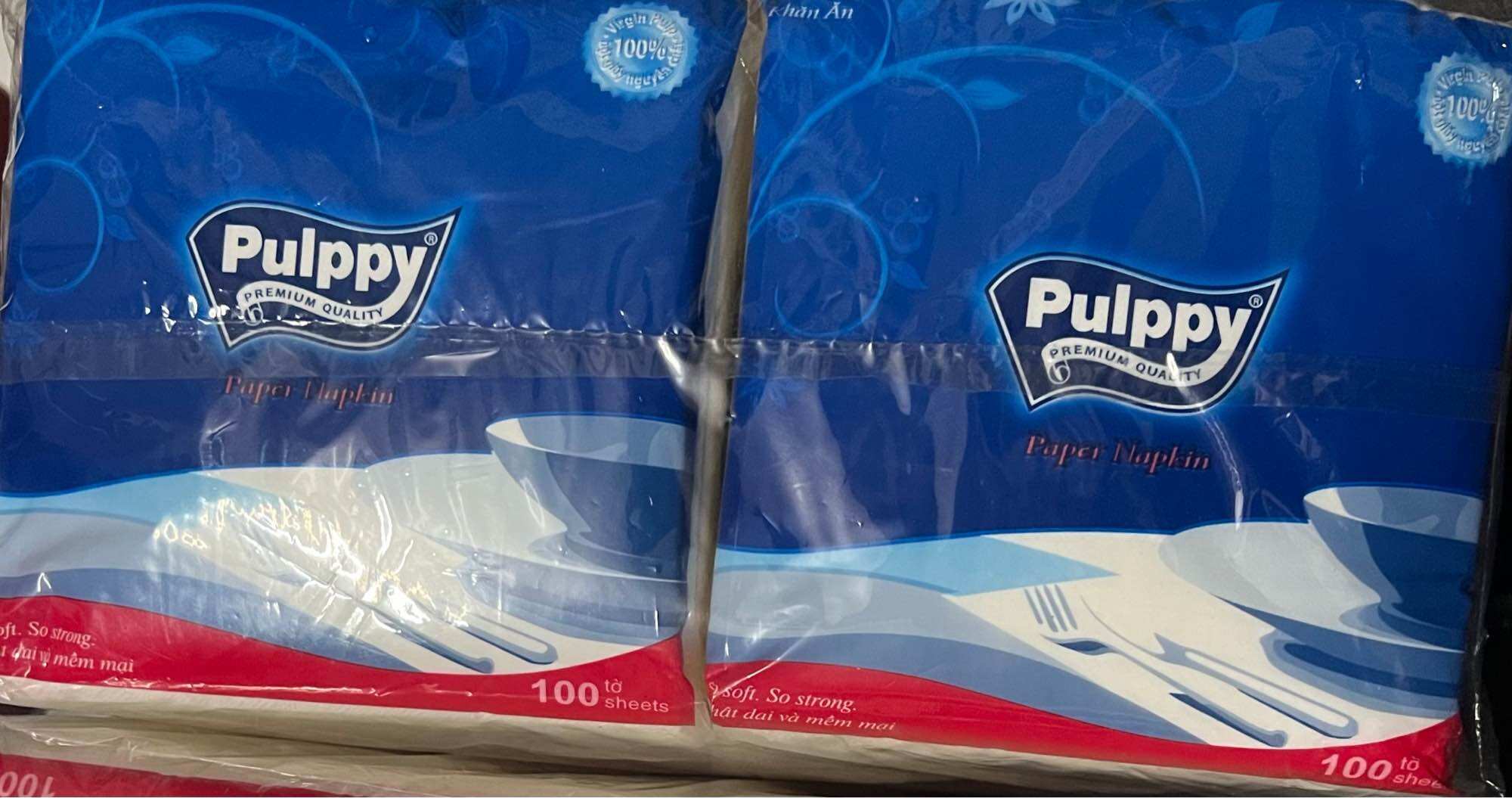 Khăn Giấy Vuông Pulppy 100 tờ