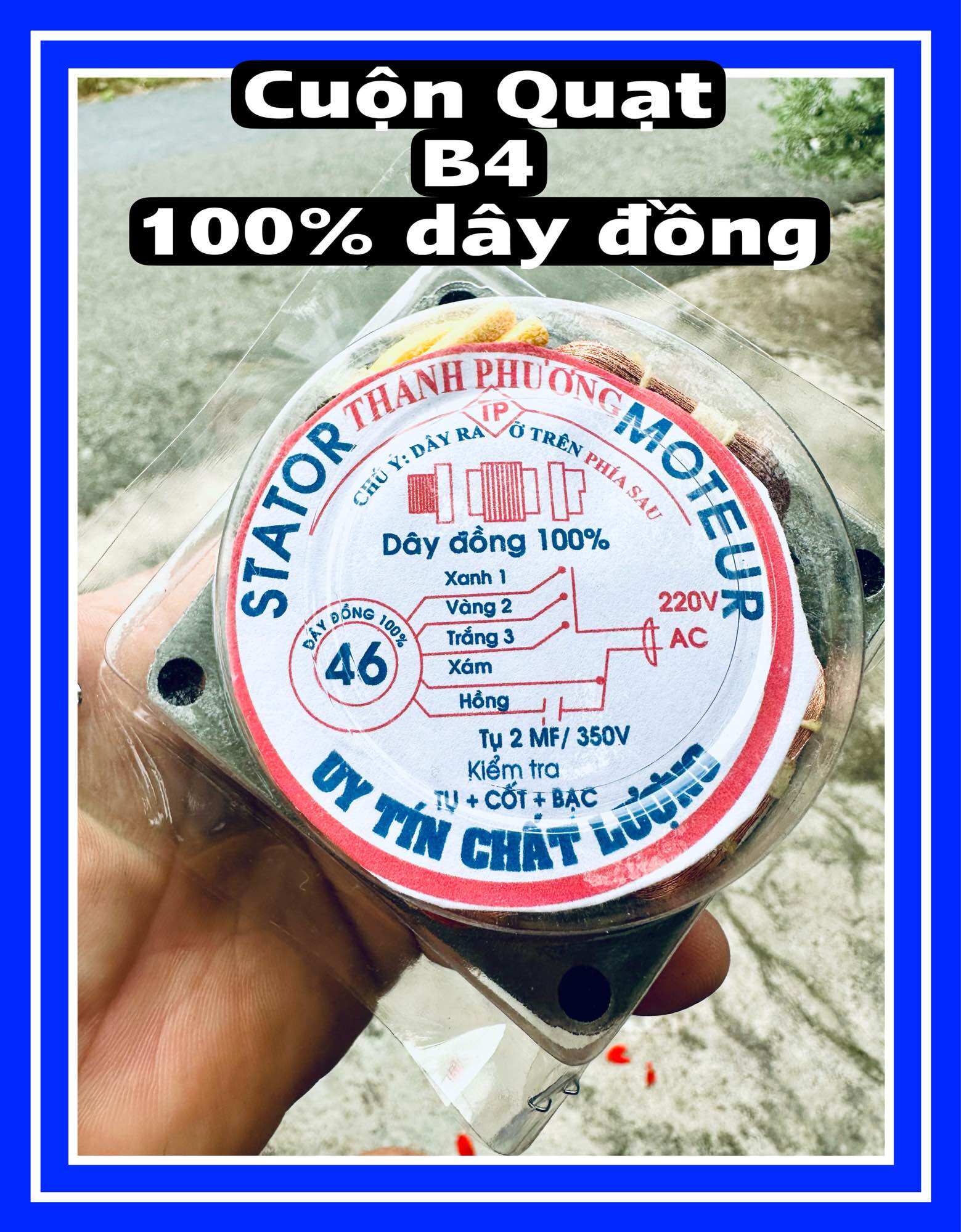 100% dây đồng cuộn quạt loc stato lốc quạt đứng treo b4 đường kính 46 hoặc 44 , linh kiện thay thế phụ tùng quạt máy quạt bàn