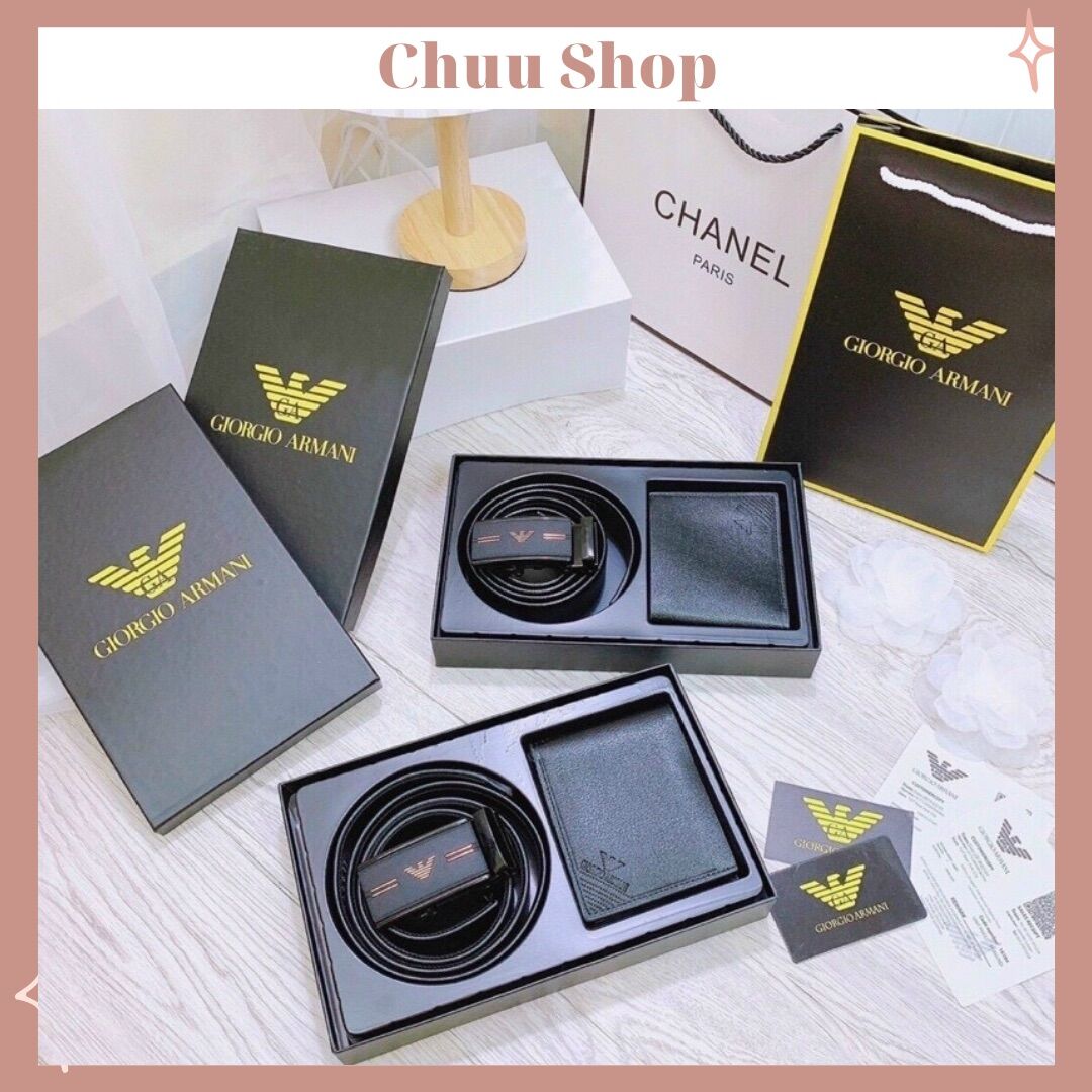 Combo ví và thắt lưng nam hàng thương hiệu xuất chuẩn