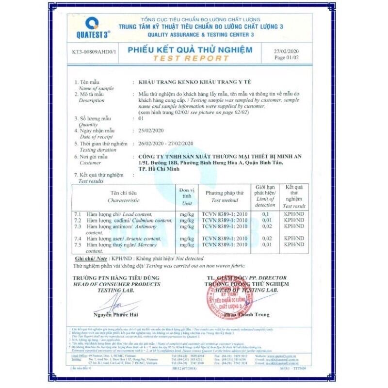 Khẩu trang y tế Kenko cao cấp - 4 lớp - 50 cái (Hàng Cty)