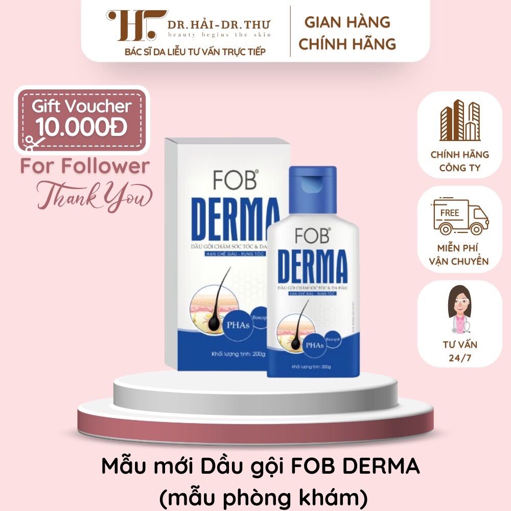 👩🏻‍⚕️ [CHÍNH HÃNG] Mẫu mới Dầu gội FOB DERMA
