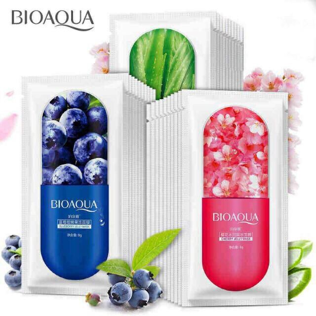 [Hcm]Combo 6 Miếng Mặt Nạ Ngủ Dưỡng Da Mụn Cấp Ẩm Thải Độc Jelly Mask Bioqua