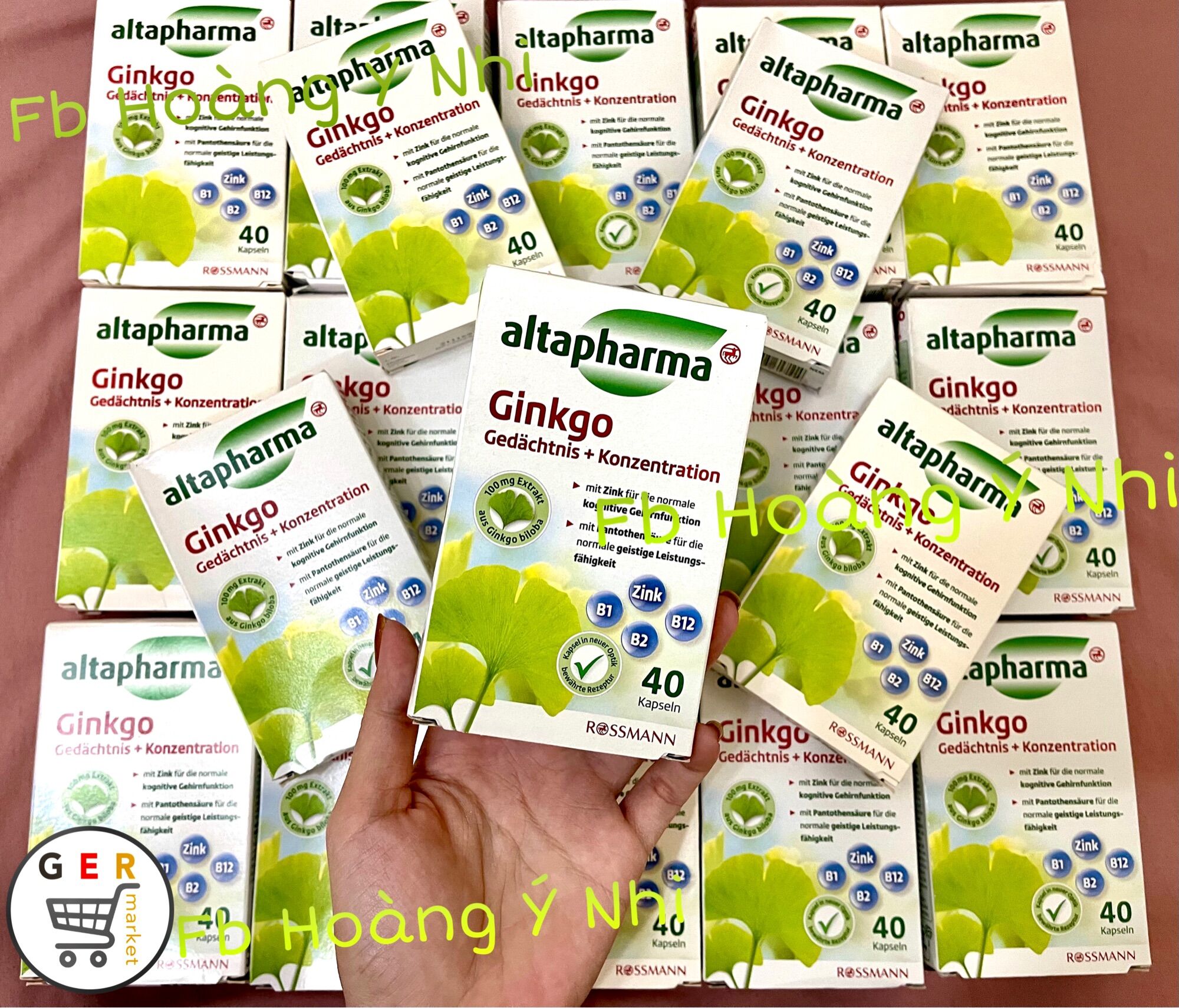 Viên bổ não ginkgo của altapharma chiết xuất từ cây bạch quả - 40 viên