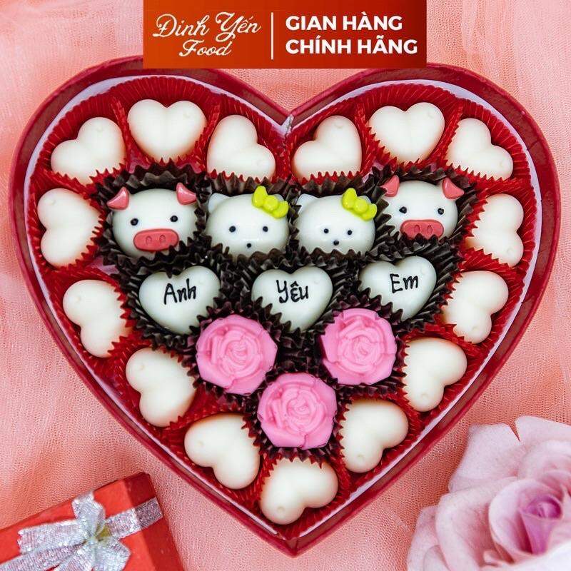 Hộp quà tặng socola valentine/19x3.5cm/25-26viên/M2D