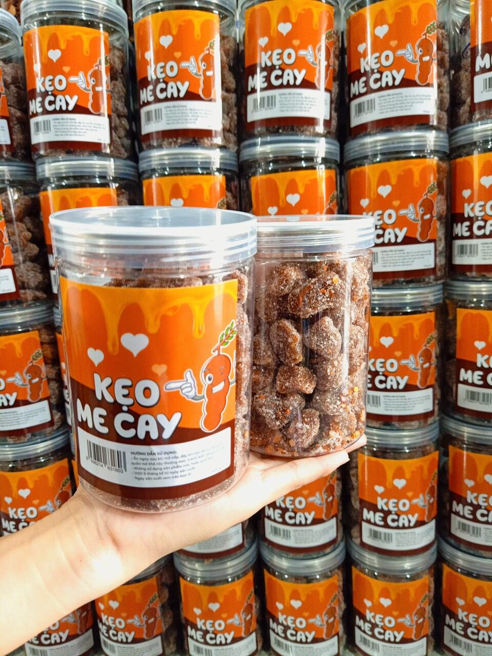 Ăn vặt - kẹo me cay hộp 400g