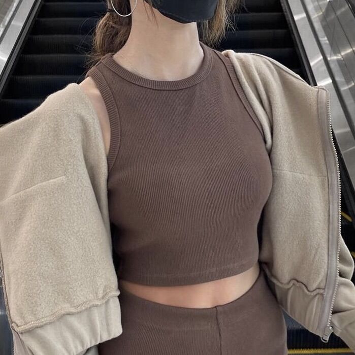 Sp001091 áo tank top mocha